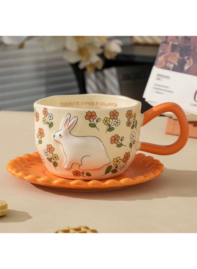 Porcelain Mug with Plate - Image 3